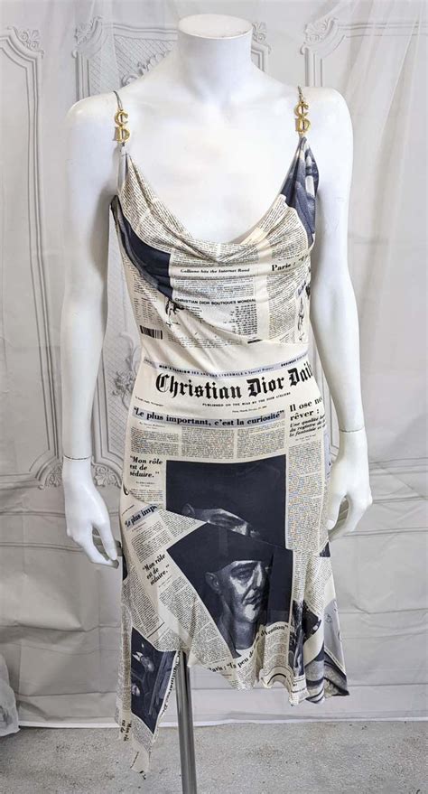 dior x john galliano newsprint dress|john galliano today.